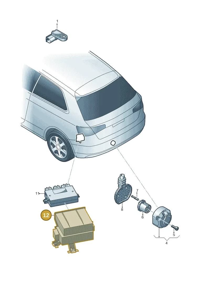 8V0907333 — Audi A3 Sportback (2012-2016) diagram 745945500, position 12
