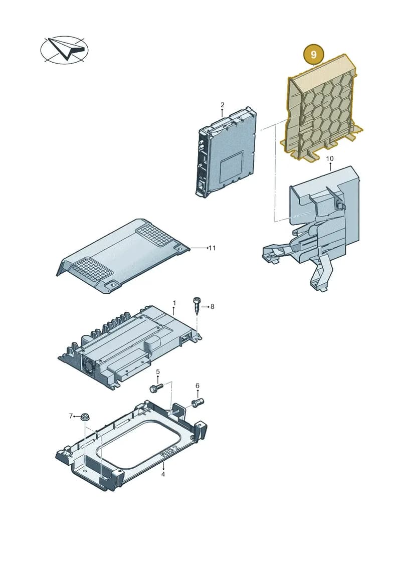 8V0907462 — Audi RS3 Limousine (2017-2020) diagram 890035400, position 9