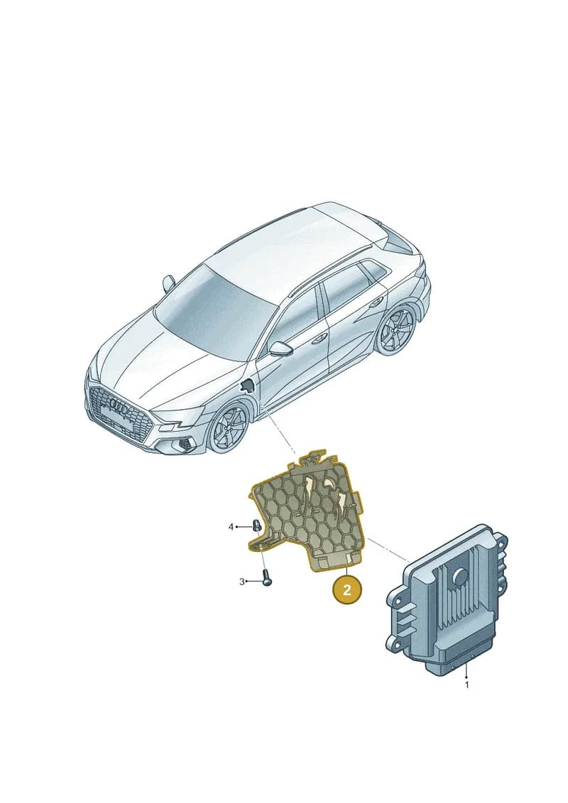 8V0907687 — Audi A3 Sportback (2019-2025) diagram 596927050, position 2