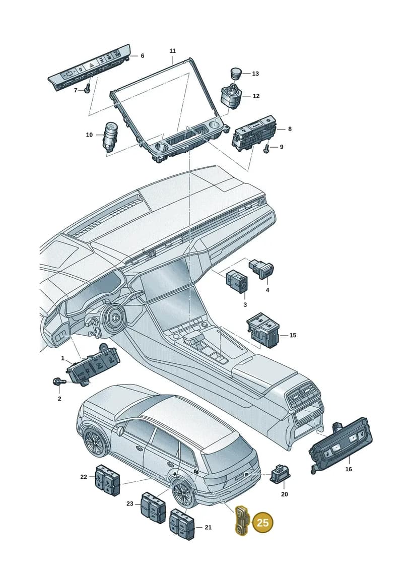 8V0915211D — Audi Q7 (2015-2025) diagram 859941052, position 25