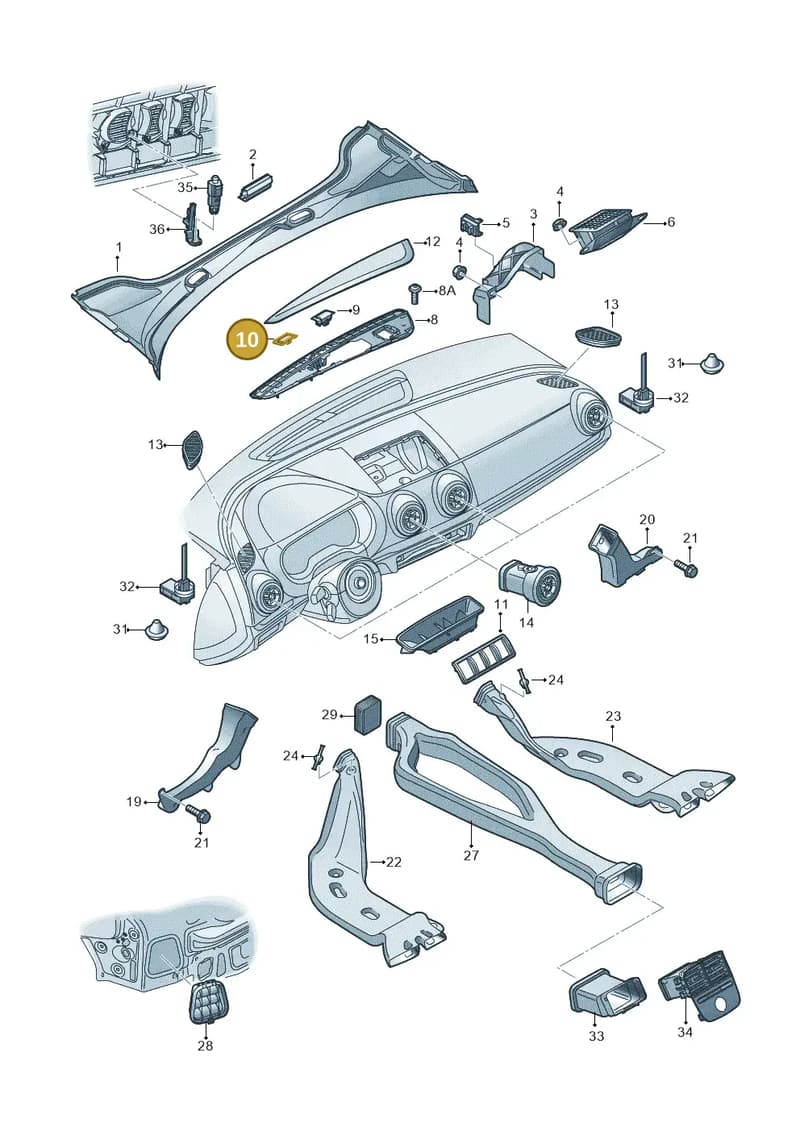 8V09190684PK — Audi A3 Sportback (2016-2020) diagram 745819300, position 10