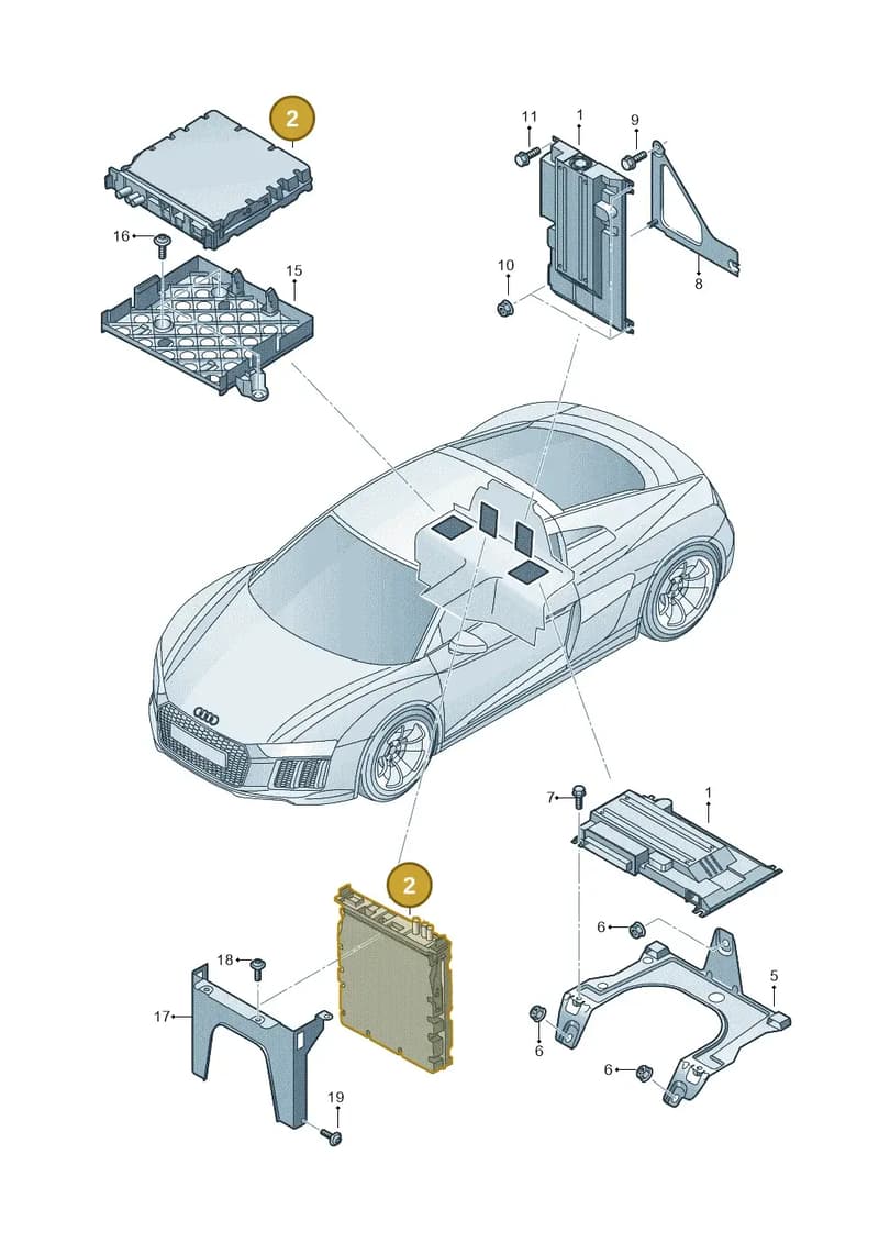 8V0919146D — Audi R8 Spyder (2015-2024) diagram 872035400, position 2
