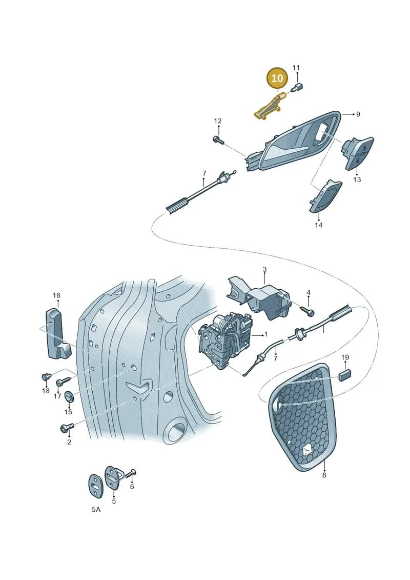 8V0919178A — Audi RS3 Sportback (2015-2016) diagram 745837300, position 10