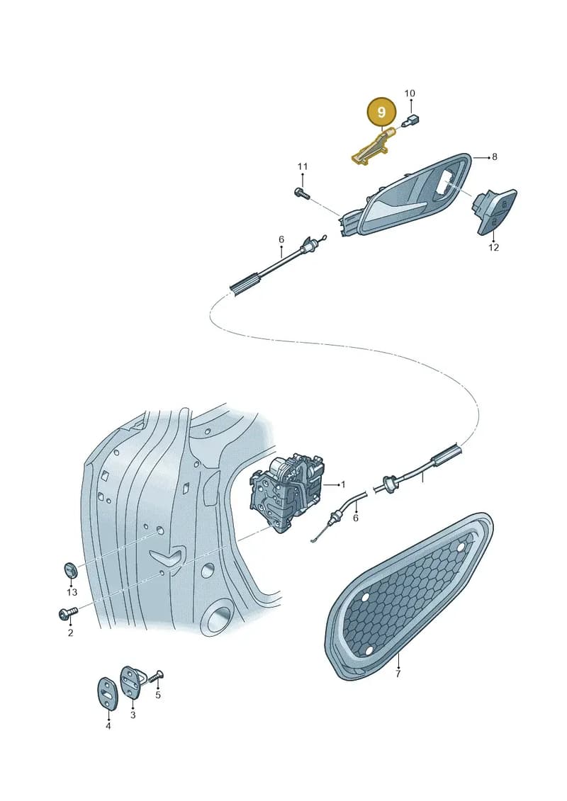8V0919178A — Audi RS3 Sportback (2015-2016) diagram 745839350, position 9