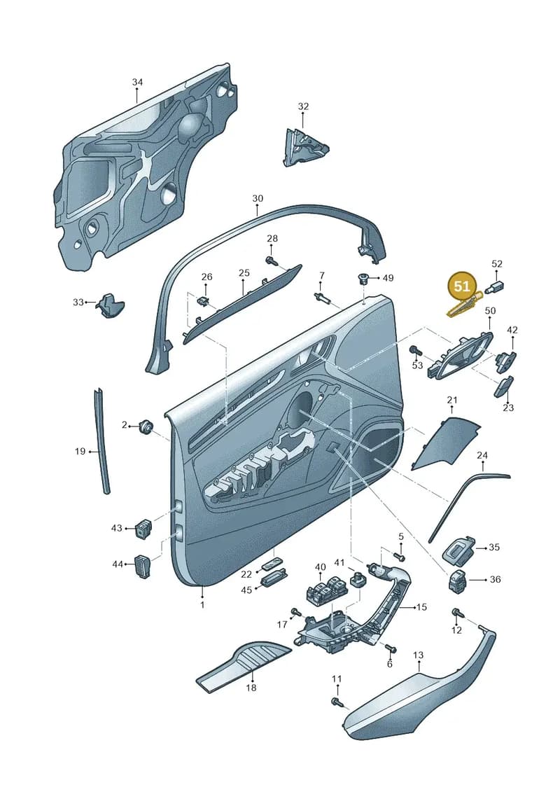 8V0919178A — Audi RS3 Limousine (2017-2020) diagram 890867200, position 51