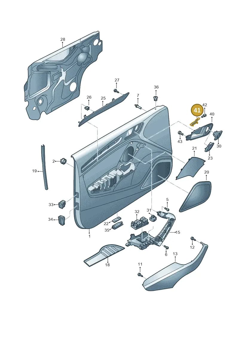 8V0919178A — Audi A3 Cabriolet (2016-2020) diagram 891867000, position 41
