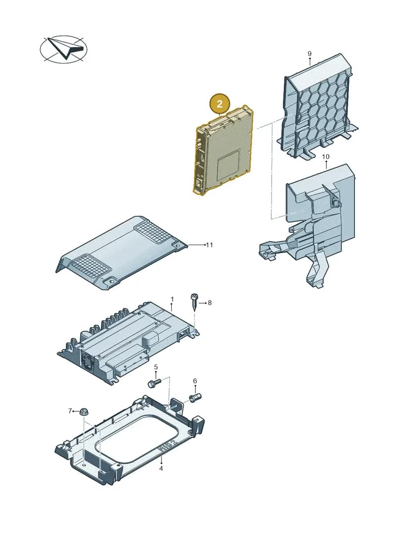 8V0919191B — Audi A3 Sportback (2016-2020) diagram 890035400, position 2