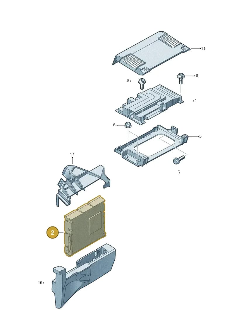 8V0919192A — Audi A3 Cab. 1.4 (2013-2016) diagram 778035400, position 2