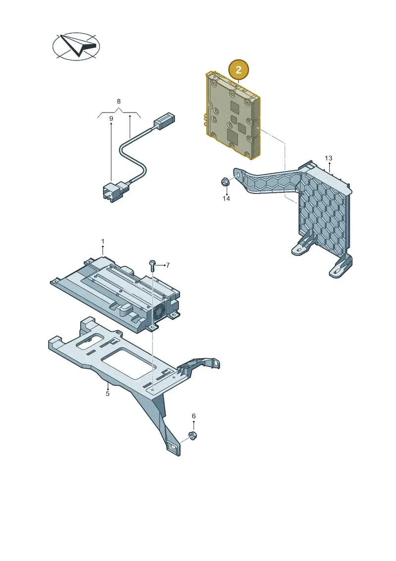 8V0919192D — Audi A4L 2.0 (2016-) diagram 849035400, position 2