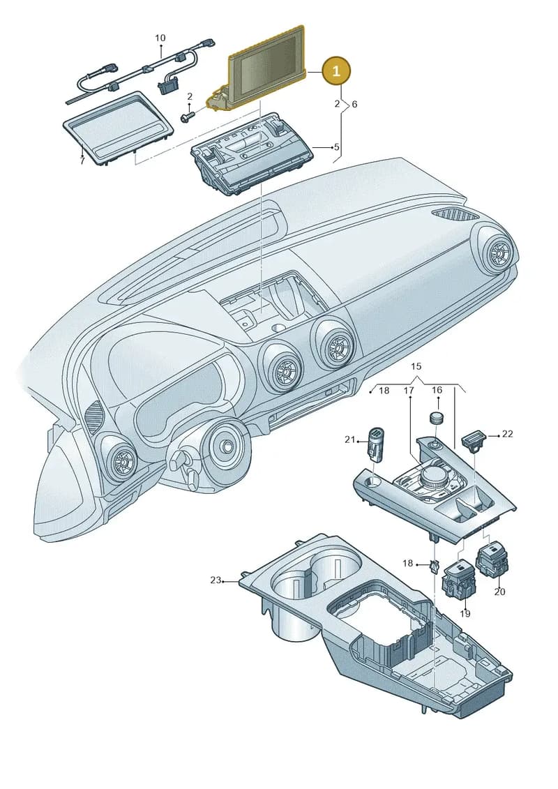8V0919604C — Audi RS3 Limousine (2017-2020) diagram 745919000, position 1