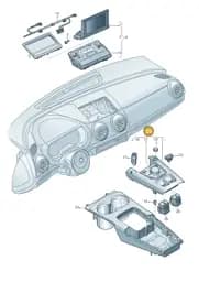 8V0919614BQ Audi Operating Unit for Multimedia System