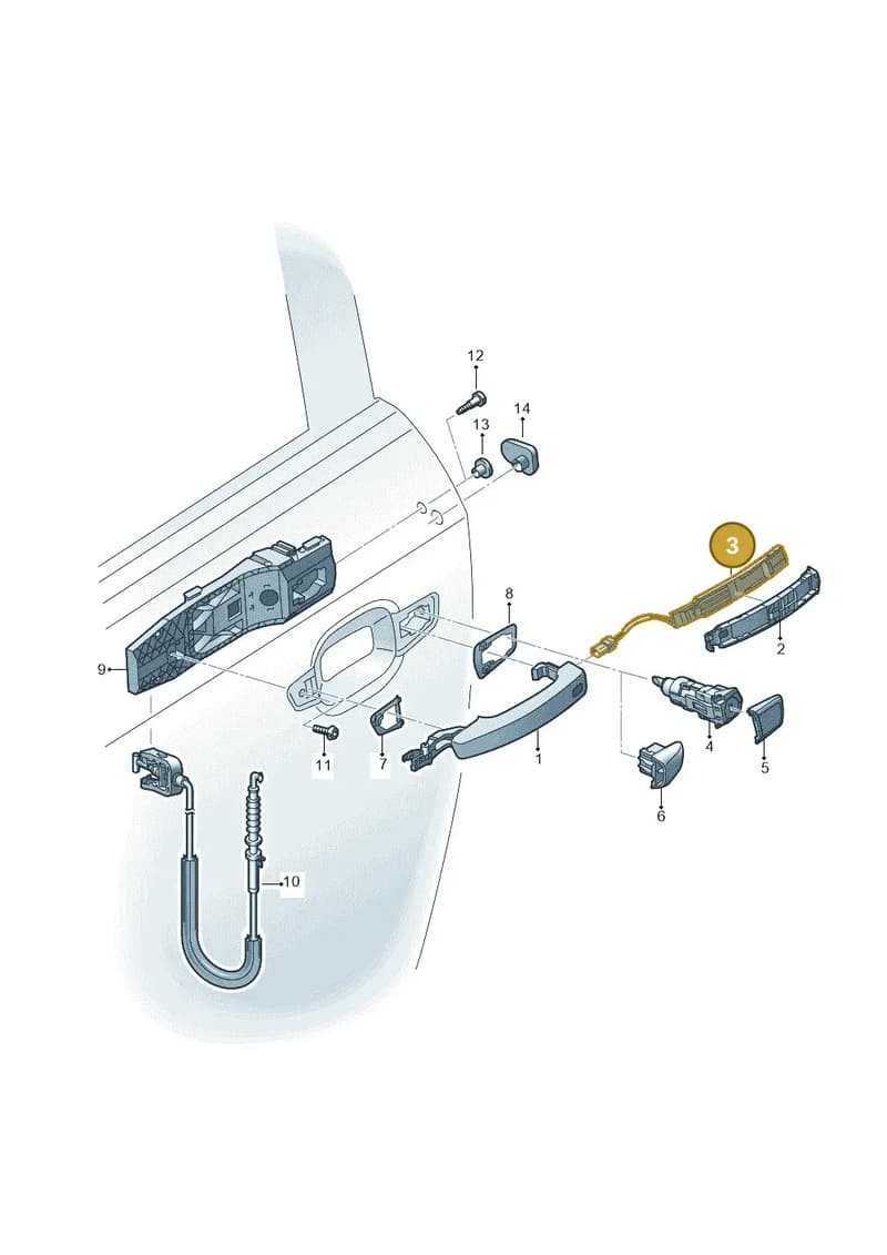 8V0927753 — Audi A1 Sportback (2018-2025) diagram 592837000, position 3