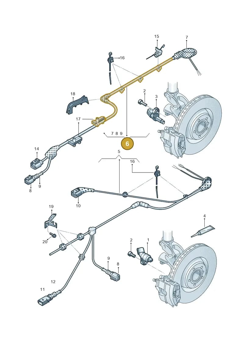 8V0927902G — Volkswagen Golf Sportsvan 1.6 (2014-2020) diagram 780927000, position 6
