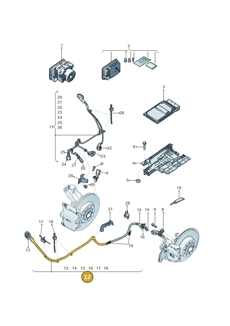 8V0927902M — Audi A3 Cab. 1.4 (2013-2016) diagram 778927000, position 12