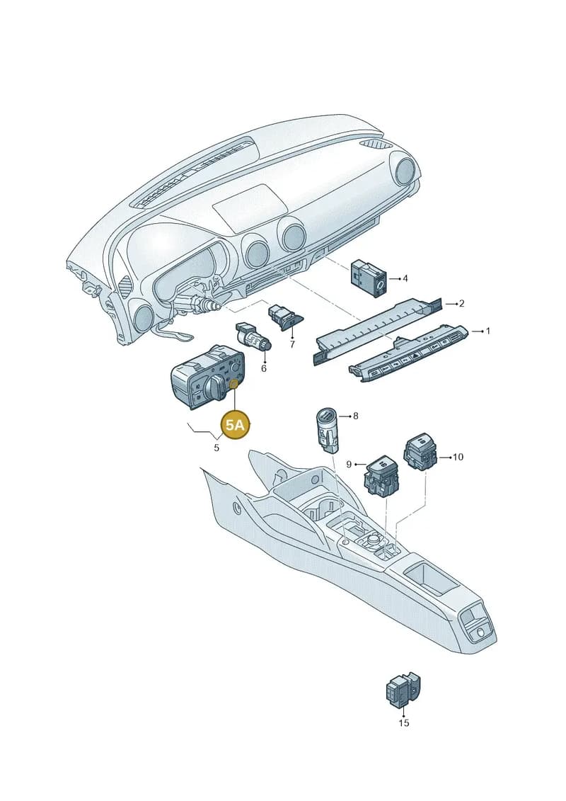 8V0941158A — Audi RS3 Limousine (2017-2020) diagram 745941500, position 5A