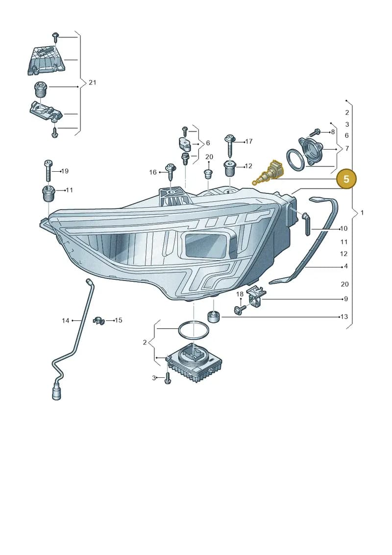 8V0941295 — Audi A3 Sportback (2019-2025) diagram 596941050, position 5