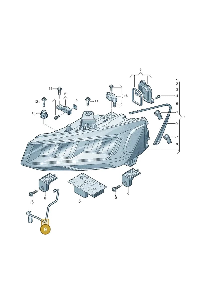 8V0941295 — Audi Q2 (2016-2025) diagram 803941010, position 9