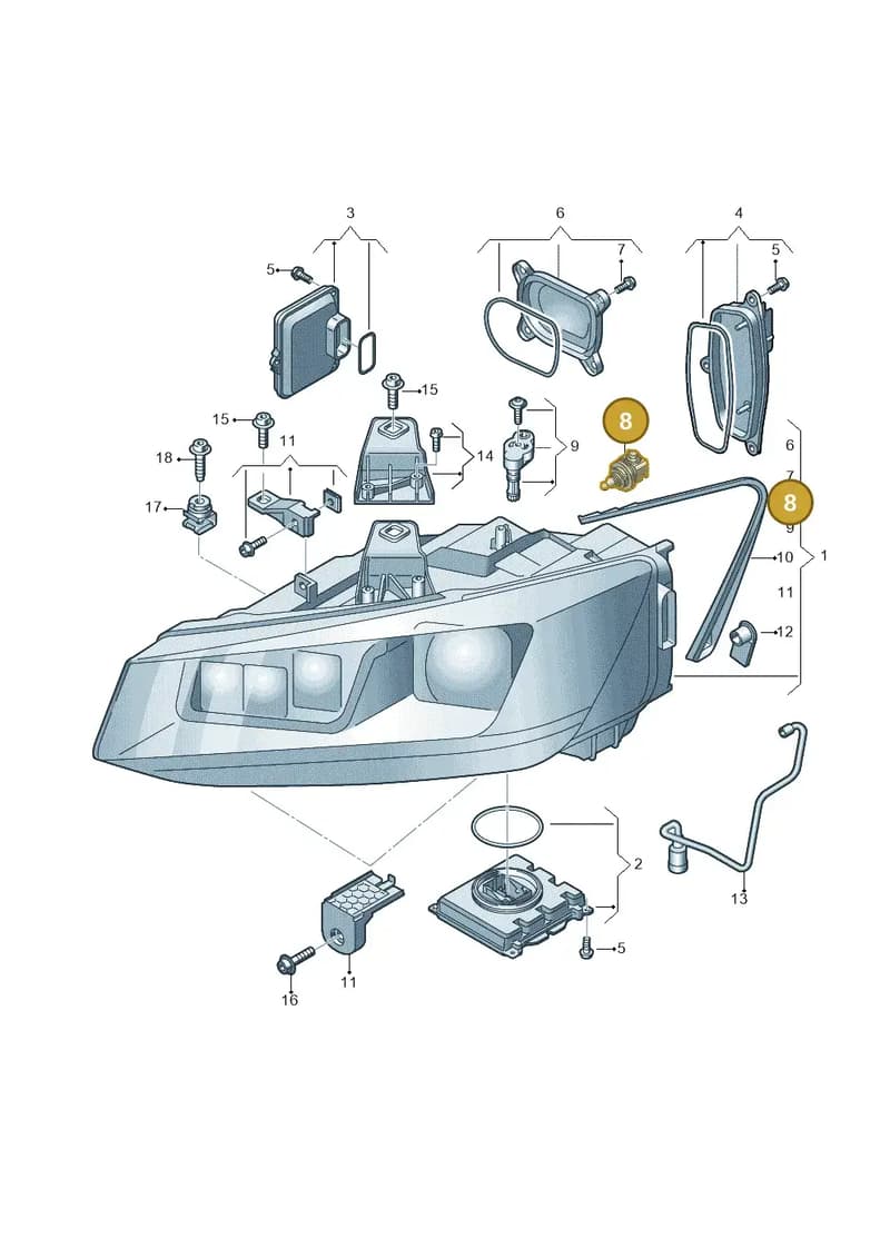 8V0941295 — Audi Q2 (2016-2025) diagram 803941050, position 8