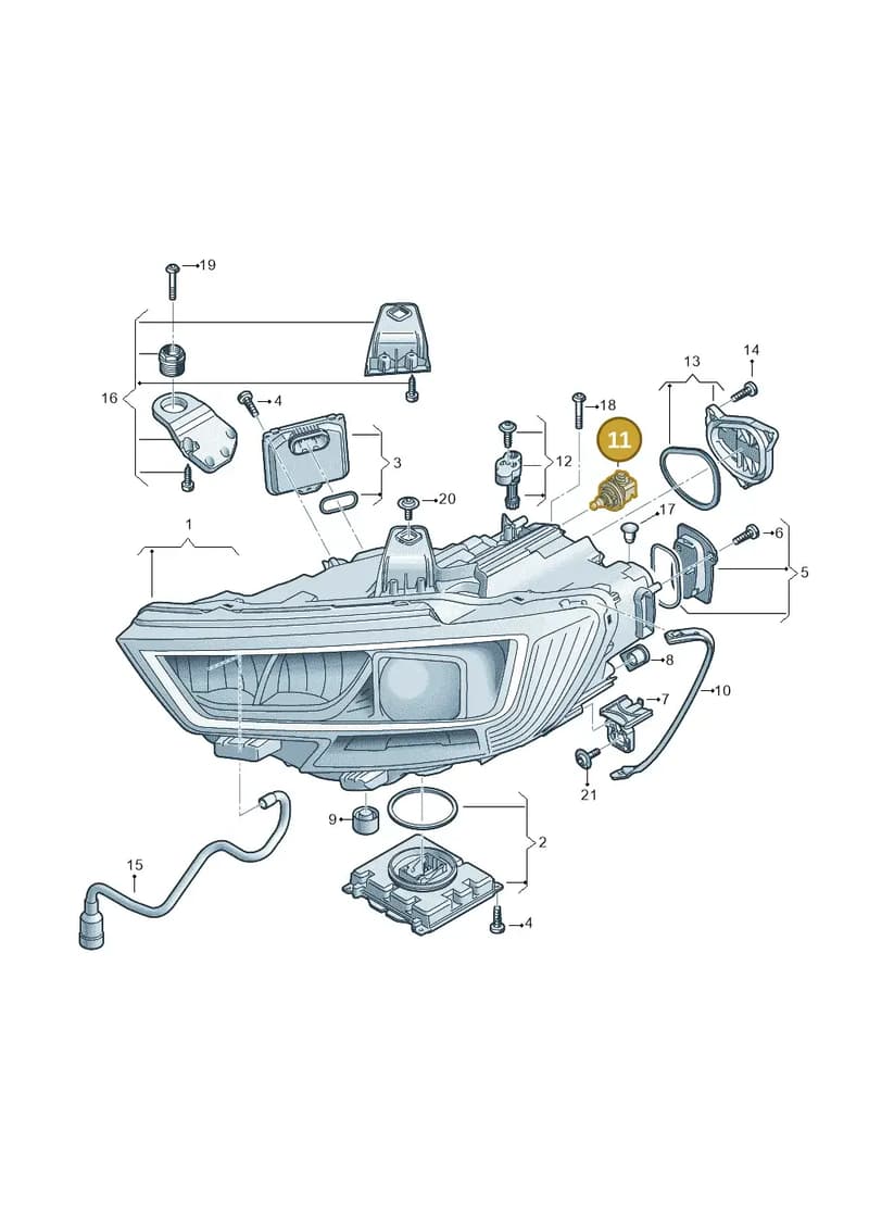 8V0941295 — Audi RS3 Limousine (2017-2020) diagram 890941050, position 11