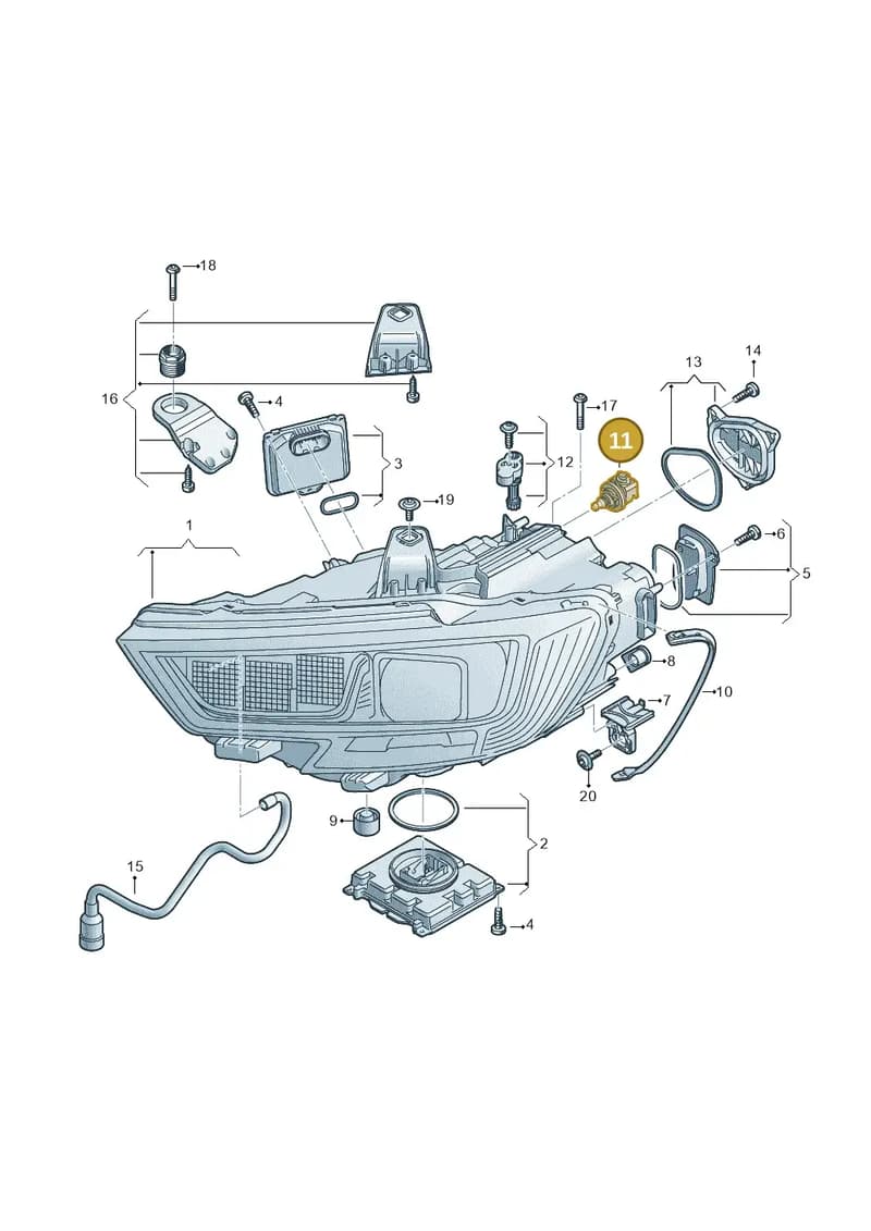 8V0941295 — Audi RS3 Limousine (2017-2020) diagram 890941100, position 11