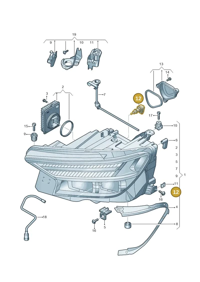 8V0941295 — Audi Q4 Sportback (2021-2025) diagram 89a941050, position 12