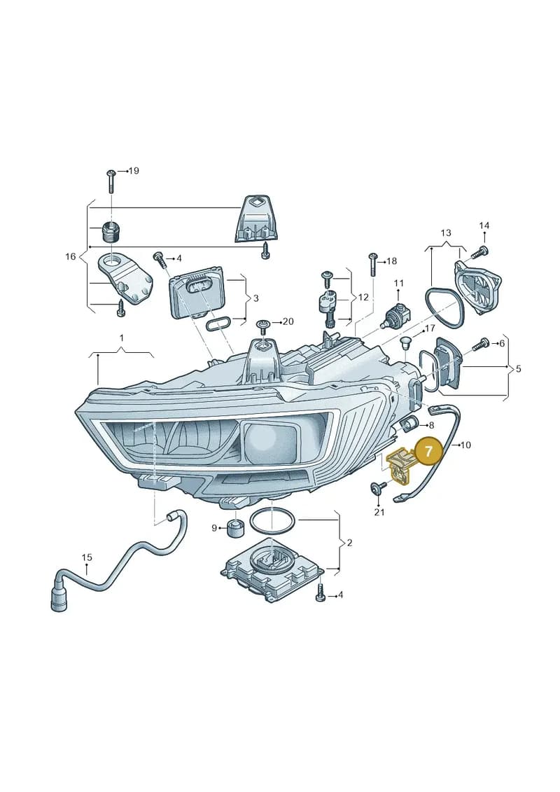 8V0941453A — Audi RS3 Limousine (2017-2020) diagram 890941050, position 7