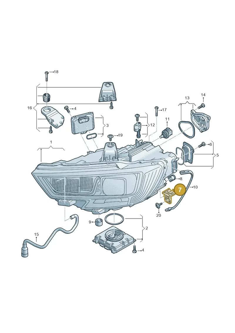 8V0941453A — Audi RS3 Limousine (2017-2020) diagram 890941100, position 7