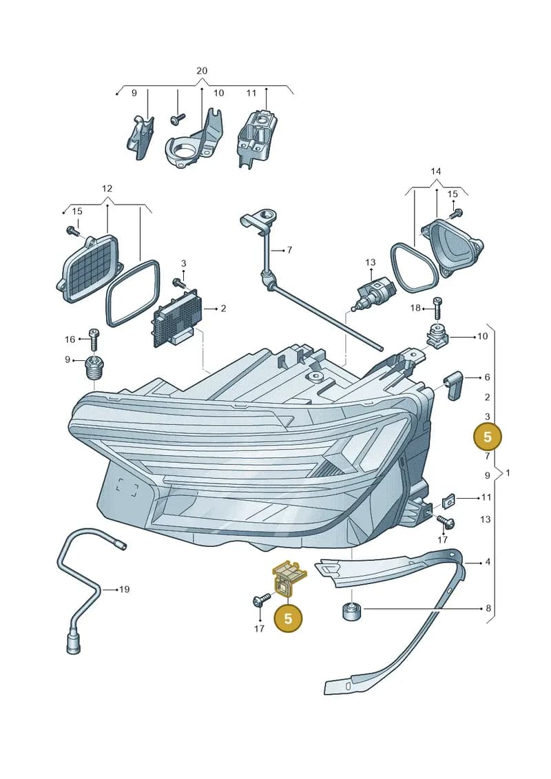 8V0941453A — Audi Q4 Sportback (2021-2025) diagram 89a941000, position 5
