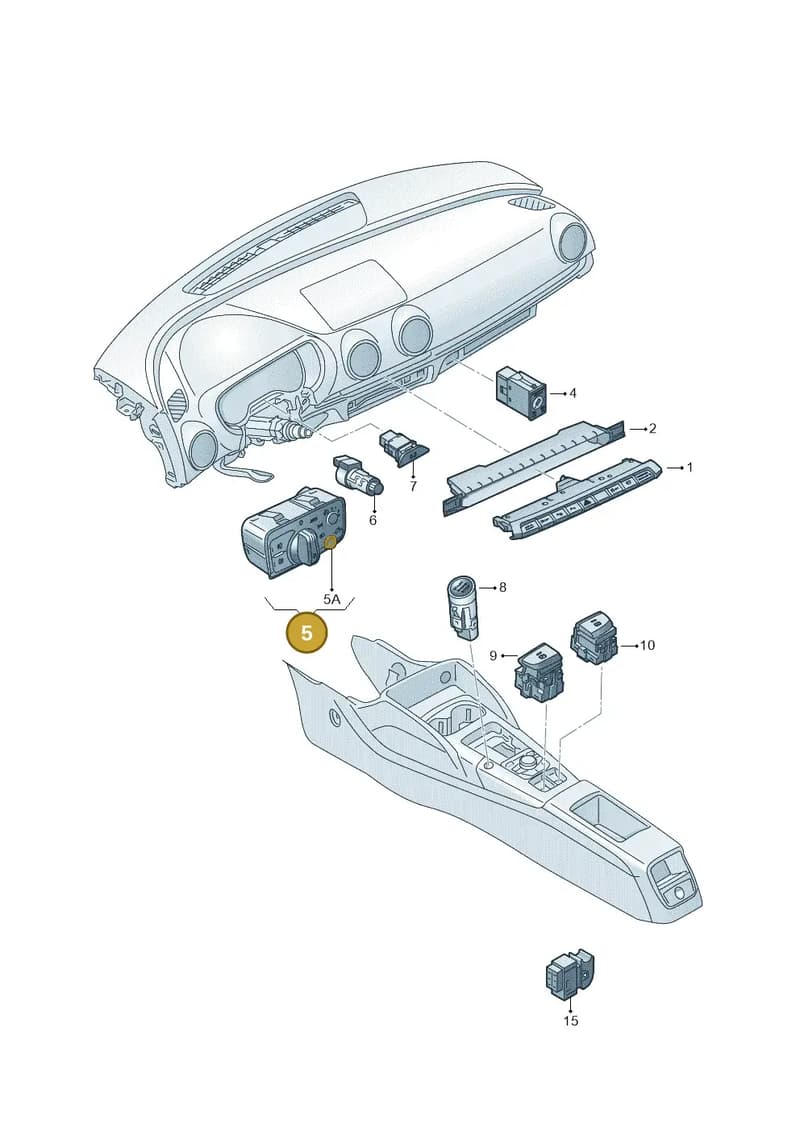 8V0941531AR5PR — Audi RS3 Limousine (2017-2020) diagram 745941500, position 5
