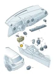 8V0941531BE5PR Audi Switch (Soul Black 5PR)
