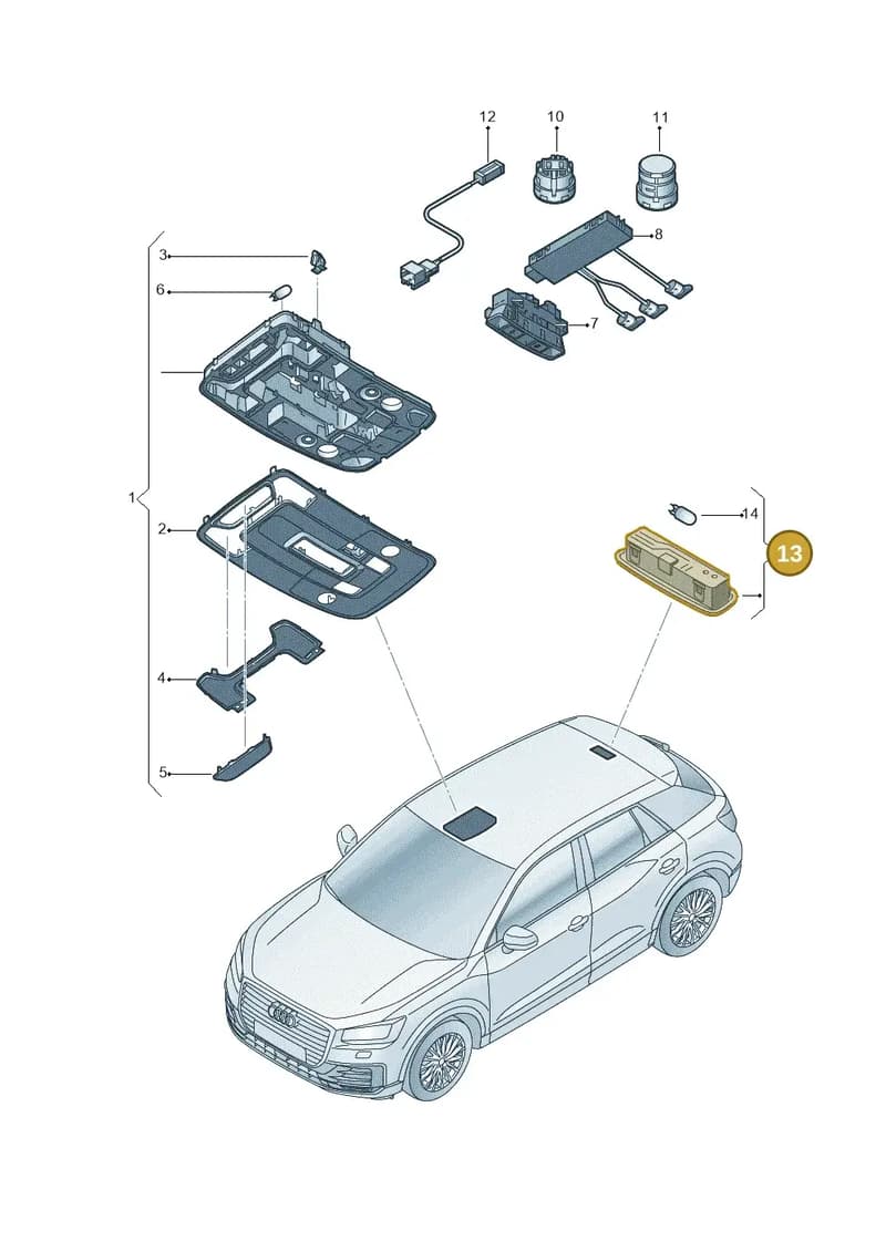 8V09471116PS — Audi Q2 (2016-2025) diagram 803947000, position 13