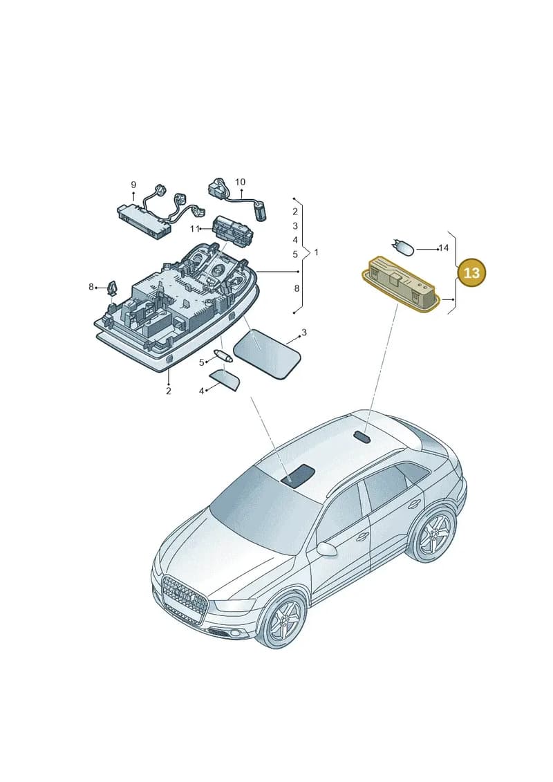 8V0947111AZ3 — Audi Q3 2.0 TDI (2014-2019) diagram 855947020, position 13