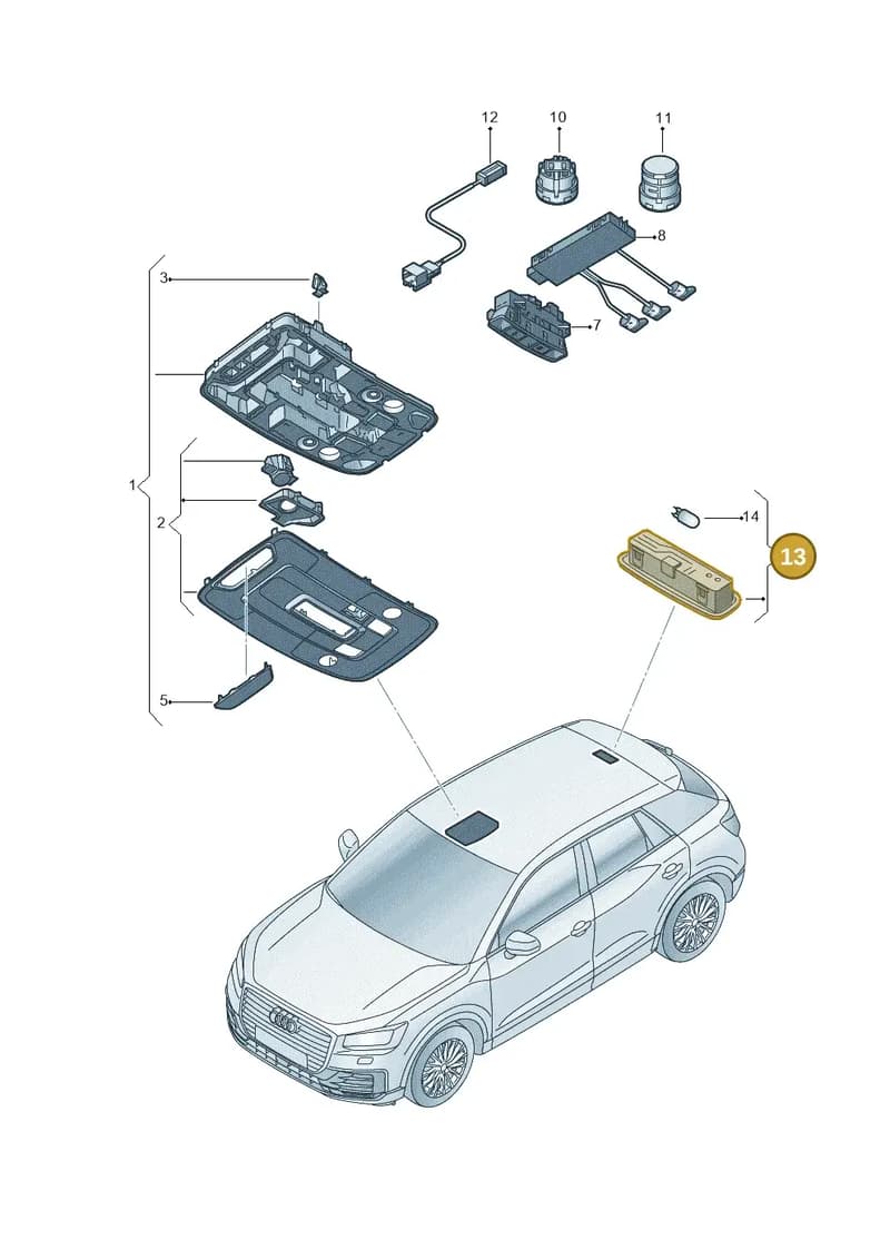 8V0947111BBC5 — Audi Q2 (2016-2025) diagram 803947050, position 13