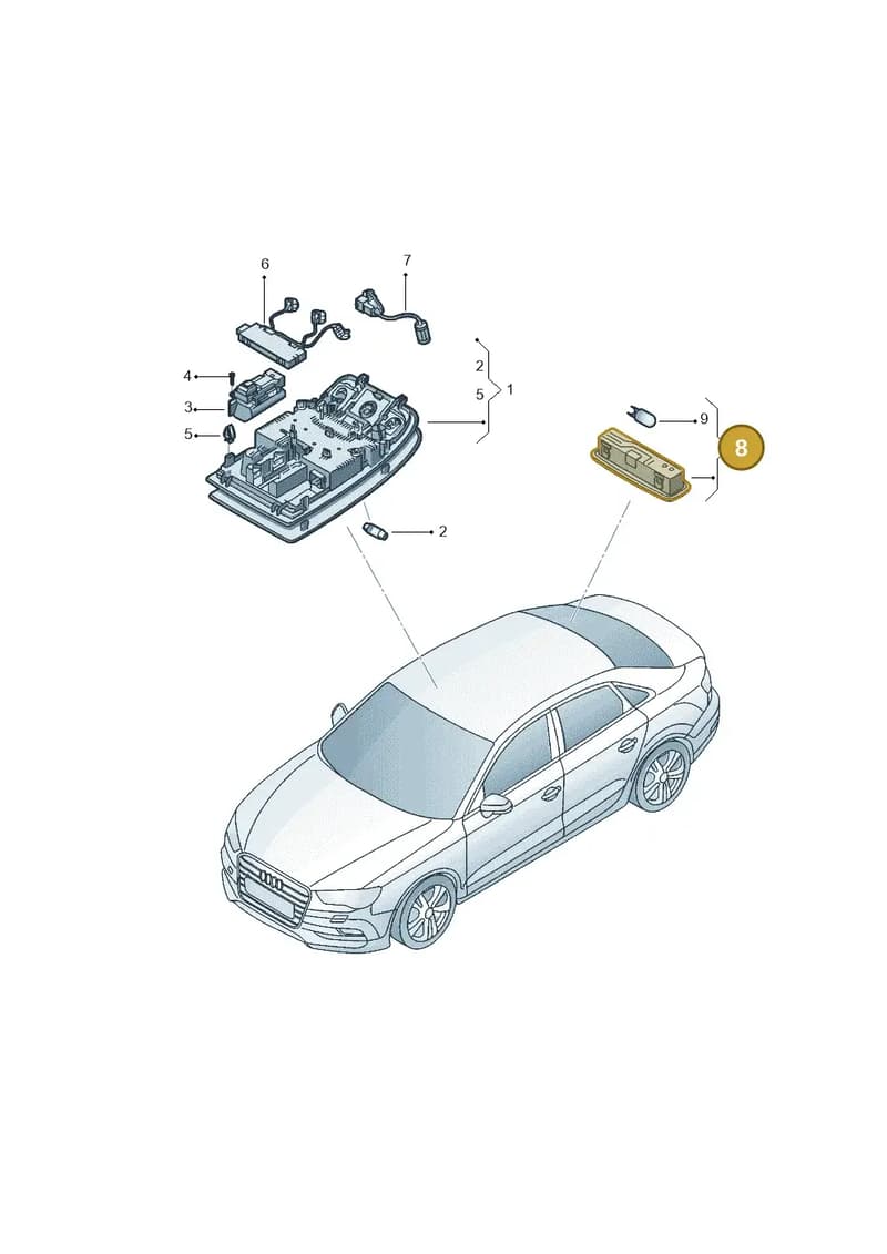 8V0947111BBC5 — Audi A3 Limousine 2.0 (2015-2016) diagram 886947000, position 8