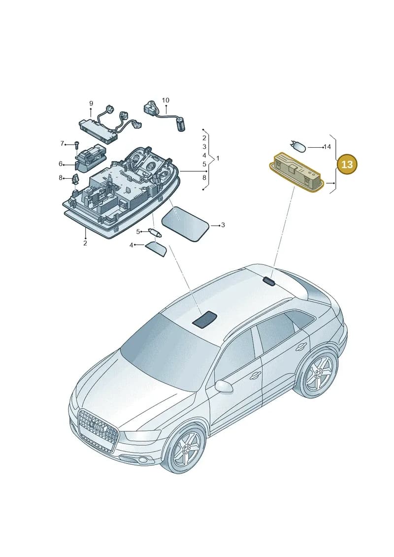8V0947111ET1 — Audi RS Q3 (2013-2018) diagram 764947000, position 13