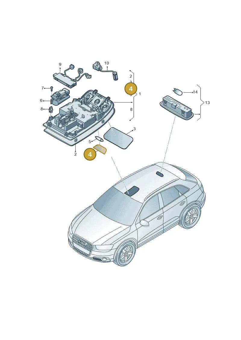 8V0947125A — Audi Q3 1.4 (2016-) diagram 855947000, position 4