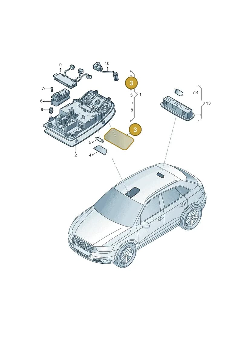 8V0947126AET1 — Audi Q3 1.4 (2016-) diagram 855947000, position 3
