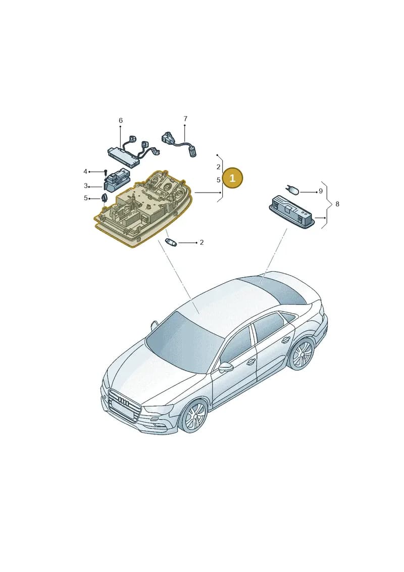8V0947135LBA4 — Audi A3 Limousine 2.0 (2015-2016) diagram 886947000, position 1