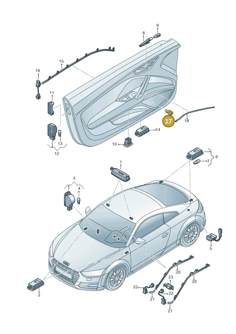8V0947356 — Audi TT RS (2016-2023) diagram 850947100, position 17