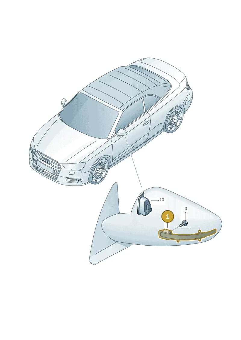 8V0949101B — Audi A3 Cabriolet (2016-2020) diagram 891949000, position 1