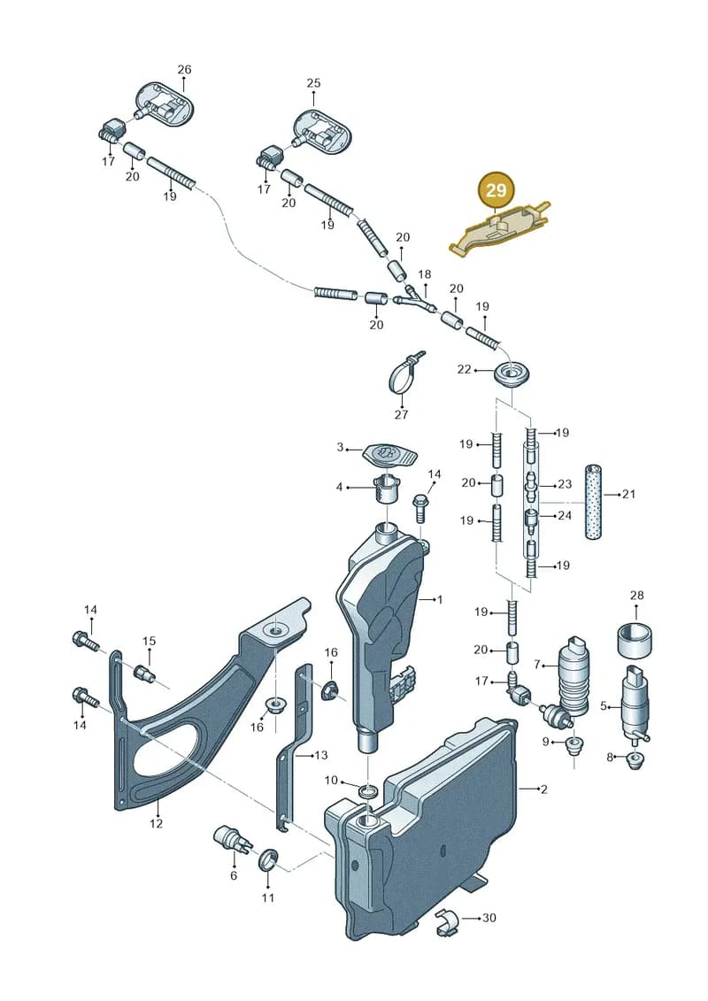 8V0955845B — Audi A3 Sportback (2016-2020) diagram 745955150, position 29