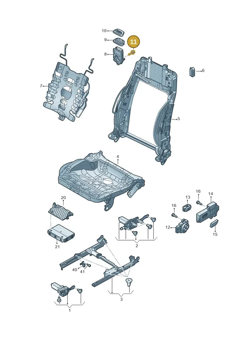 8V0963037 — Audi A3 Cabriolet (2016-2020) diagram 891959200, position 11