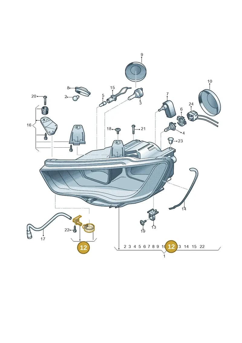 8V0998099 — Audi A3 Cab. 1.4 (2013-2016) diagram 745941000, position 12