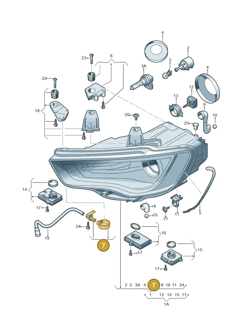 8V0998099 — Audi A3 Cab. 1.4 (2013-2016) diagram 745941050, position 7