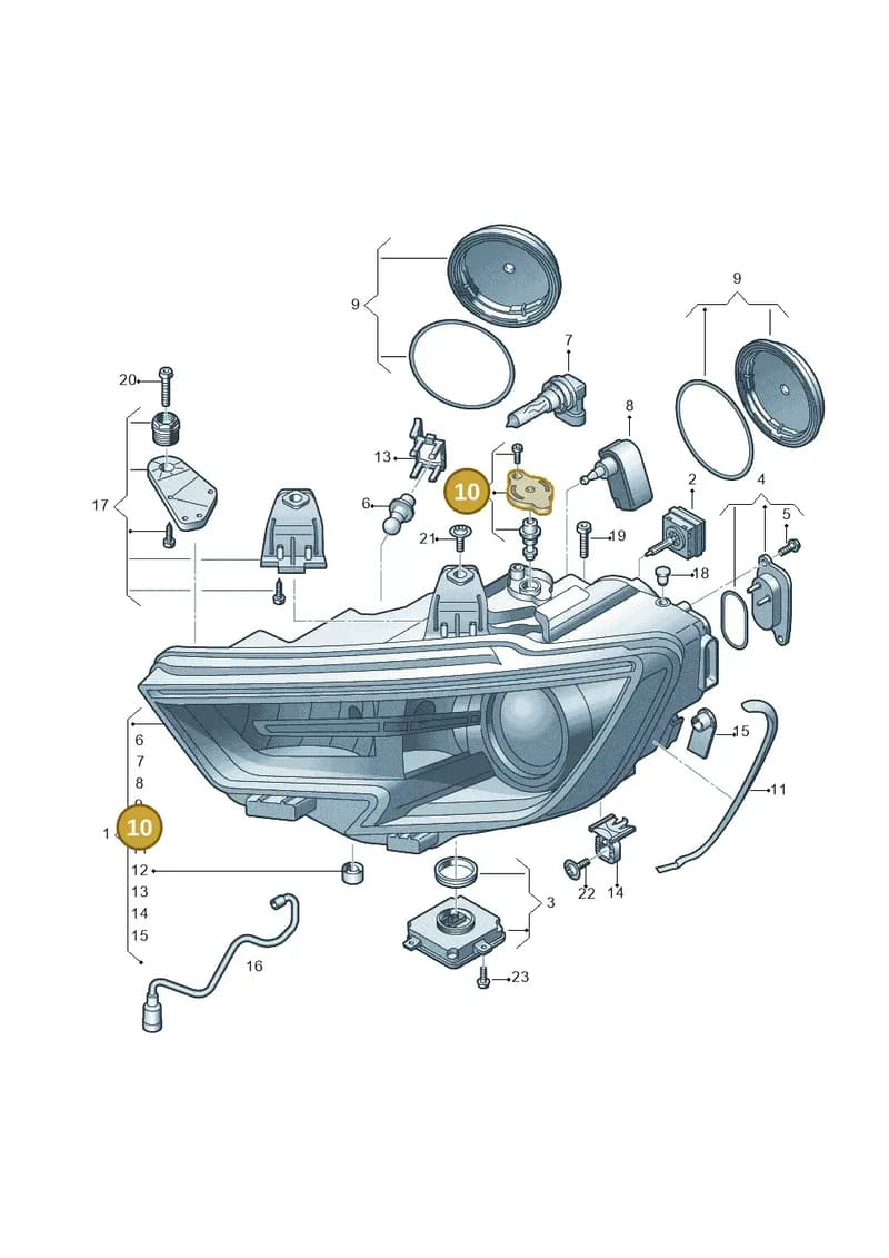 8V0998099A — Audi A3 Sportback (2016-2020) diagram 890941000, position 10