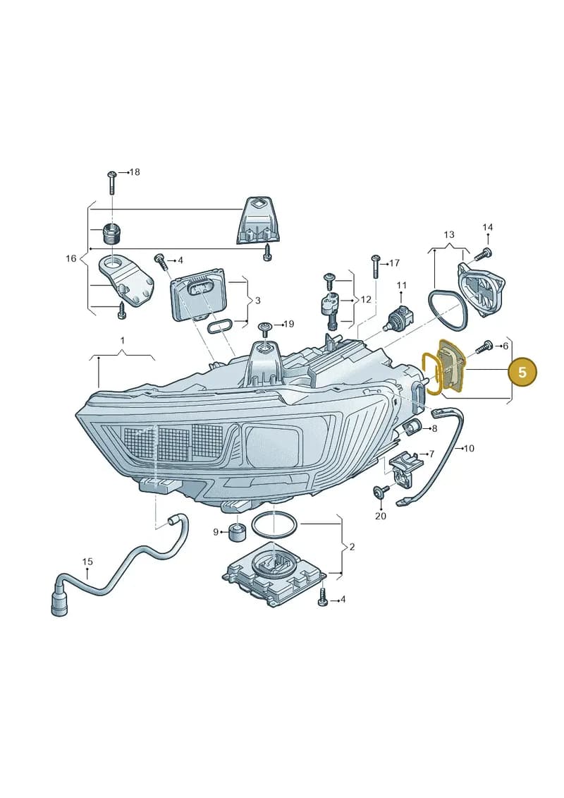 8V0998473B — Audi RS3 Limousine (2017-2020) diagram 890941100, position 5