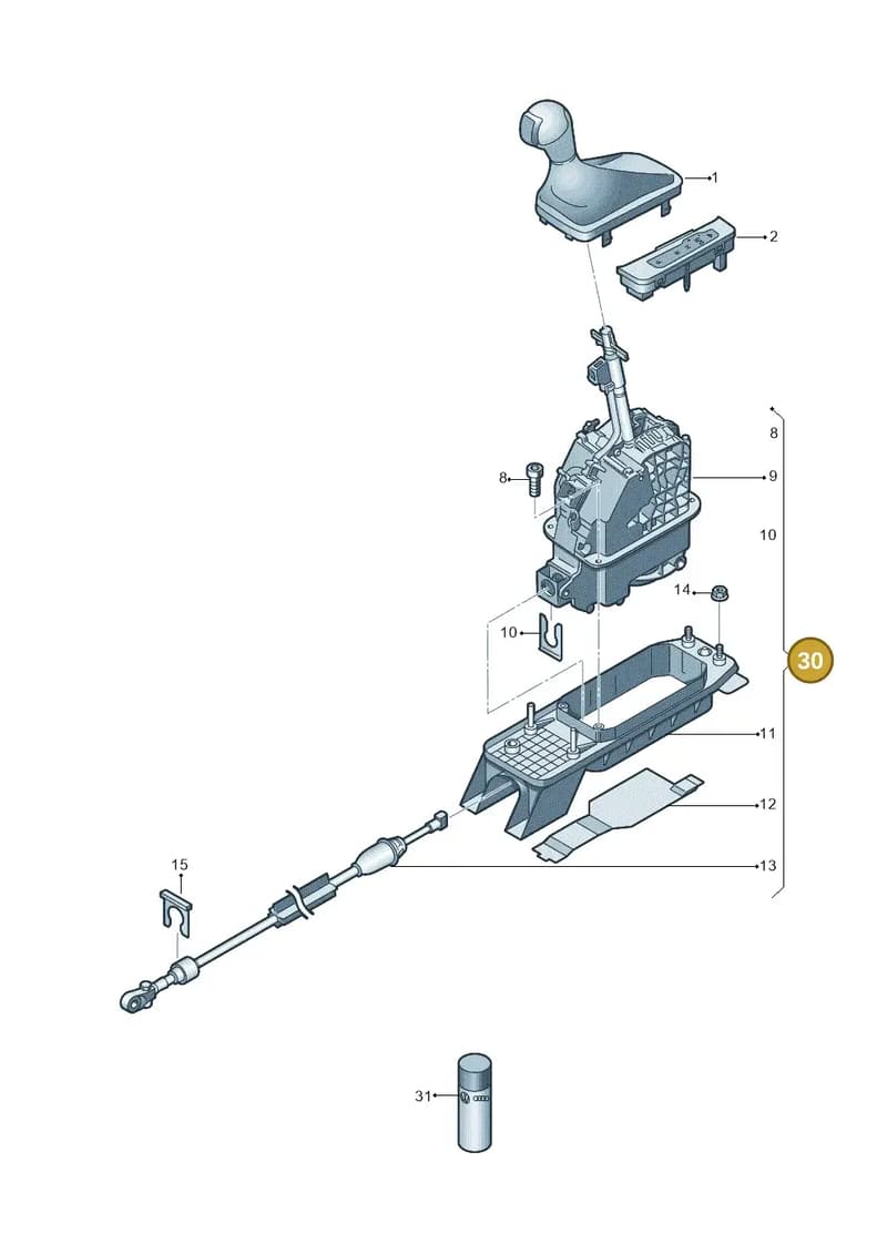 8V1713023AR — Audi RS3 Limousine (2017-2020) diagram 858713100, position 30