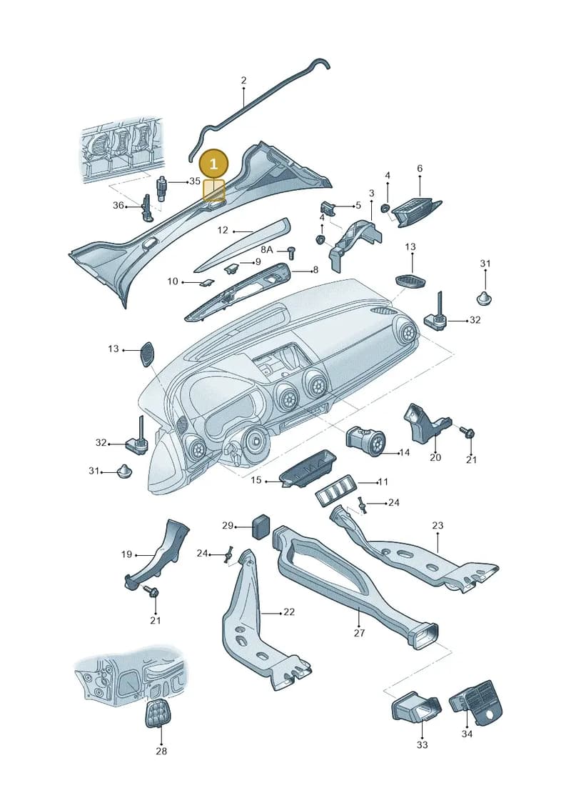 8V18194019B9 — Audi A3 Limousine 2.0 (2017-2021) diagram 820819030, position 1
