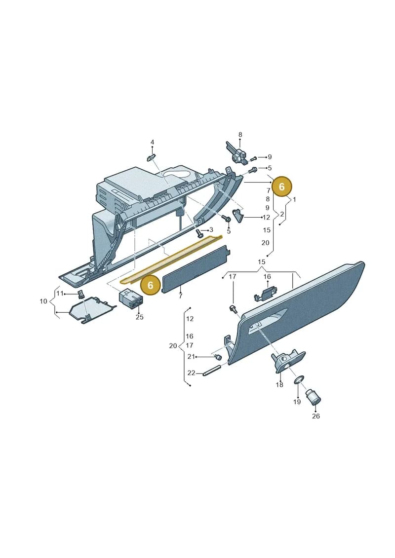 8V1857105 — Audi RS3 Limousine (2017-2020) diagram 890857200, position 6