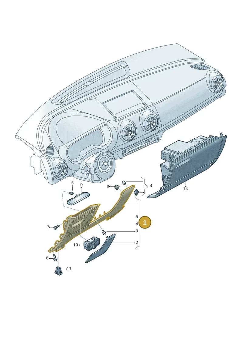 8V1863075D6PS — Audi RS3 Limousine (2017-2020) diagram 745863100, position 1